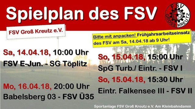 Spiele am Wochenende