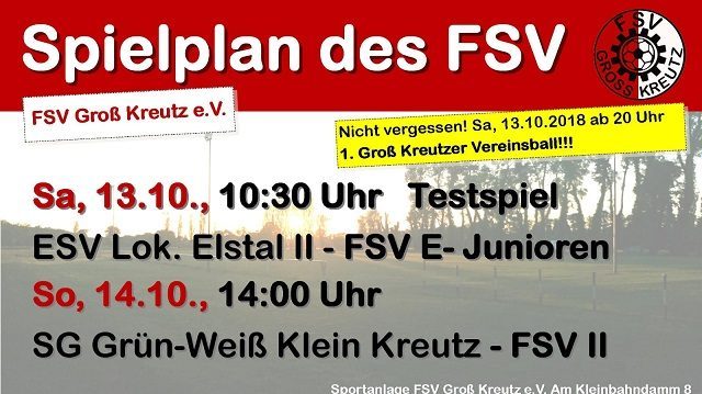 Spiele am Wochenende